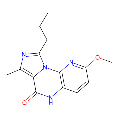 2-methoxy-7-methyl-9-propylimidazo[1,5-a]pyrido[3,2-e]pyrazin-6(5H)-one structure