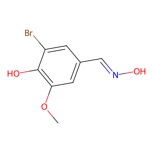2-Bromo-4-(hydroxyiminomethyl)-6-methoxyphenol structure