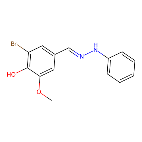 2-Bromo-6-methoxy-4-[(phenylhydrazinylidene)methyl]phenol structure