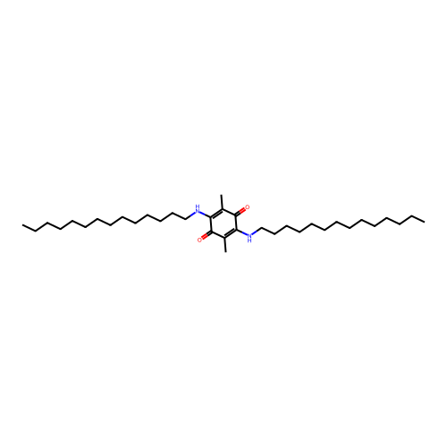 2,5-Dimethyl-3,6-bis(tetradecylamino)cyclohexa-2,5-diene-1,4-dione structure