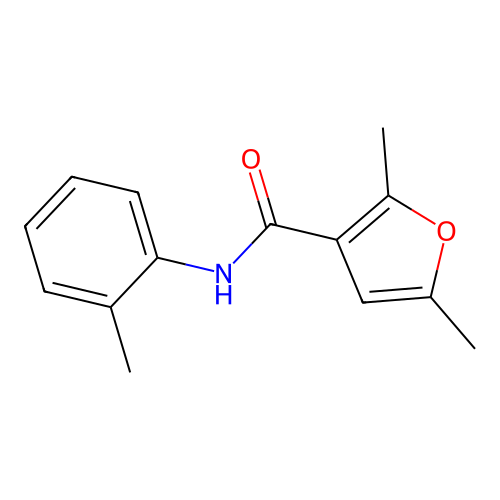 2,5-dimethyl-N-(2-methylphenyl)furan-3-carboxamide structure