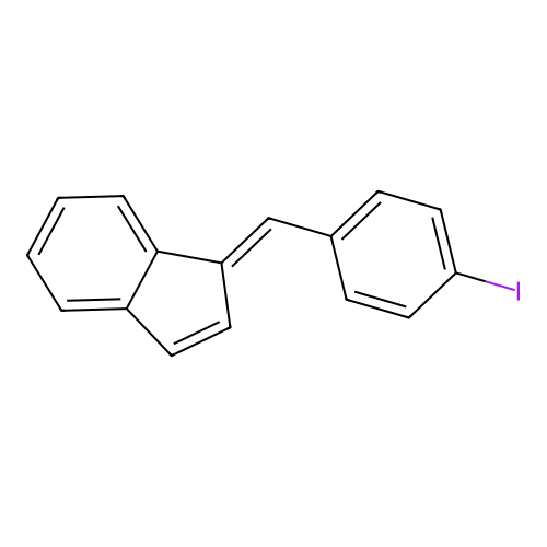 (1E)-1-[(4-iodophenyl)methylene]indene structure