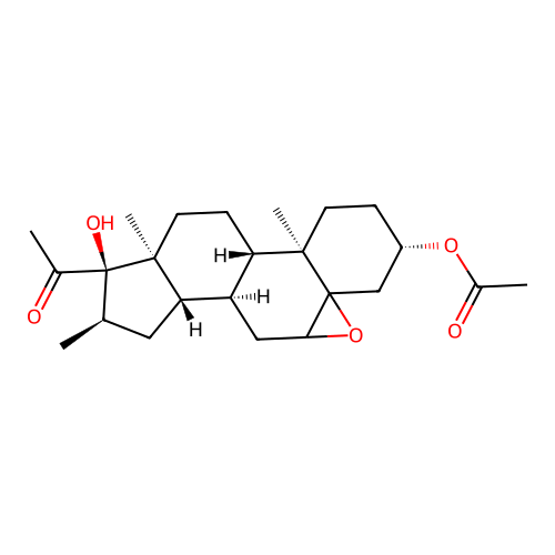 5alpha,6alpha-Epoxy-3beta,17-dihydroxy-16alpha-methylpregnan-20-one 3-acetate structure