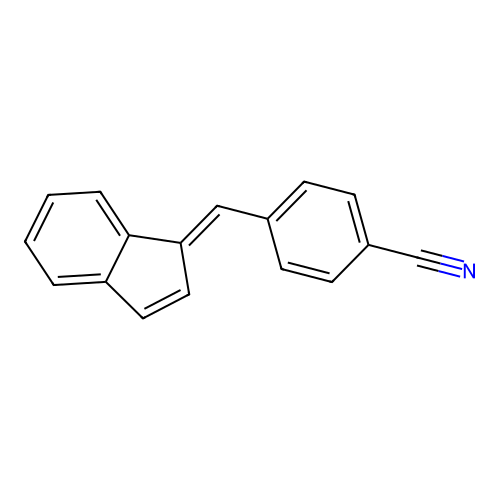 4-[(E)-inden-1-ylidenemethyl]benzonitrile structure