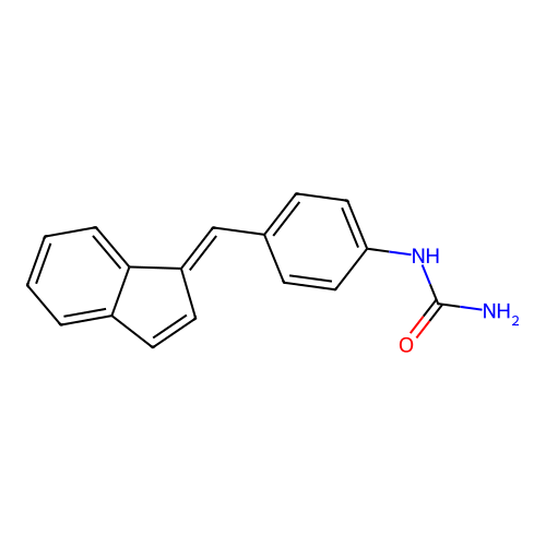 [4-[(E)-inden-1-ylidenemethyl]phenyl]urea structure