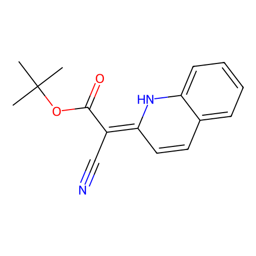 Tert-butyl 2-cyano-2-(1,2-dihydro-2-quinolylidene)acetate structure