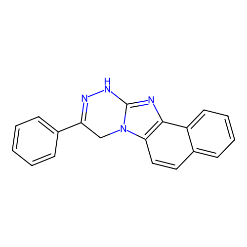 9-Phenyl-8,11-dihydronaphtho[1',2':4,5]imidazo[2,1-c][1,2,4]triazine structure
