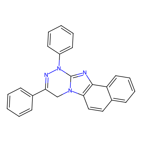 9,11-Diphenyl-8,11-dihydronaphtho[1',2':4,5]imidazo[2,1-c][1,2,4]triazine structure