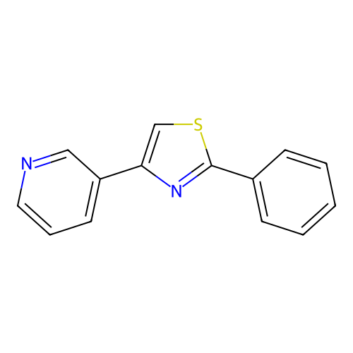 2-Phenyl-4-pyridin-3-yl-1,3-thiazole structure