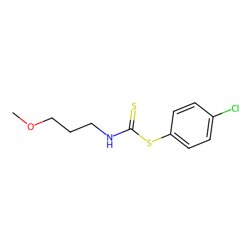 (4-chlorophenyl) N-(3-methoxypropyl)carbamodithioate structure