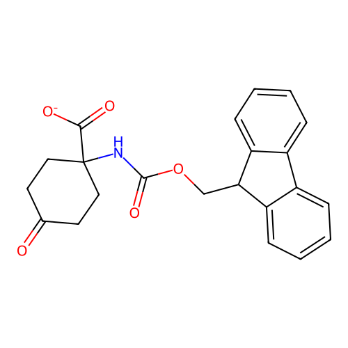 1-({[(9H-Fluoren-9-yl)methoxy](hydroxy)methylidene}amino)-4-oxocyclohexane-1-carboxylate structure