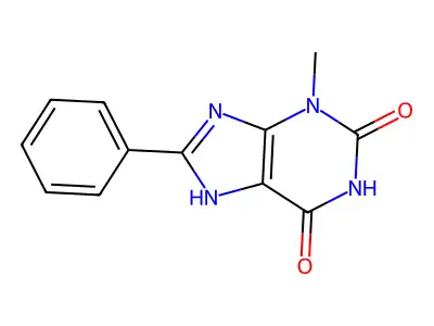 3-methyl-8-phenyl-7H-purine-2,6-dione structure