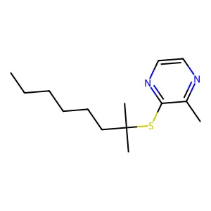 2-(t-Nonylmercapto)-3-methyl pyrazine structure