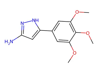 5-(3,4,5-trimethoxyphenyl)-1H-pyrazol-3-amine structure
