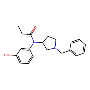 N-(3-Hydroxyphenyl)-N-(1-(phenylmethyl)-3-pyrrolidinyl)propanamide structure