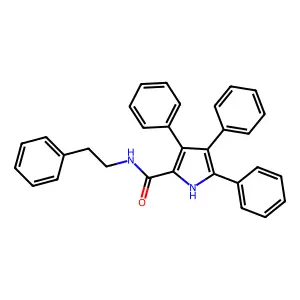 3,4,5-Triphenyl-n-(2-phenylethyl)-1h-pyrrole-2-carboxamide structure