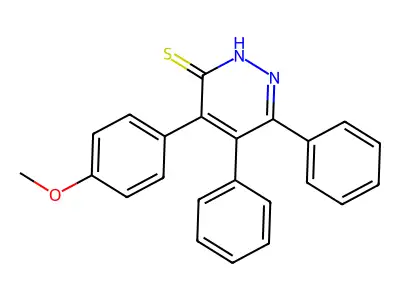 5-(4-methoxyphenyl)-3,4-diphenyl-1H-pyridazine-6-thione structure
