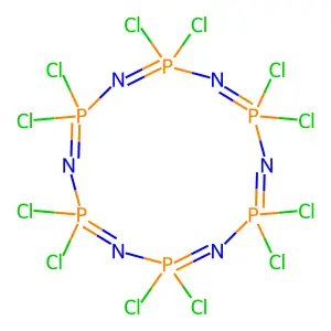 Dodecachlorocyclohexaphosphazene structure