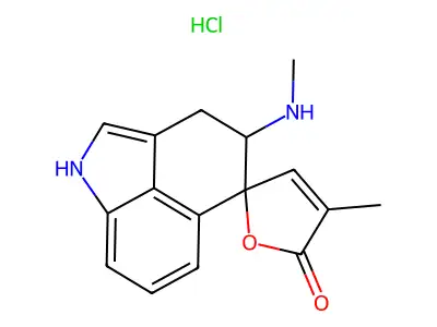 3'-methyl-4-(methylamino)spiro[3,4-dihydro-1H-benzo[cd]indole-5,5'-furan]-2'-one structure