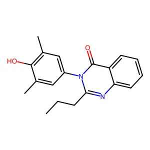 4(3H)-Quinazolinone, 3-(3,5-dimethyl-4-hydroxyphenyl)-2-propyl- structure