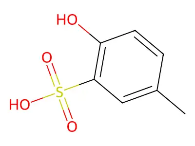 2-Hydroxy-5-methylbenzenesulfonic acid structure