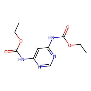 Diethyl pyrimidine-4,6-diyldicarbamate structure