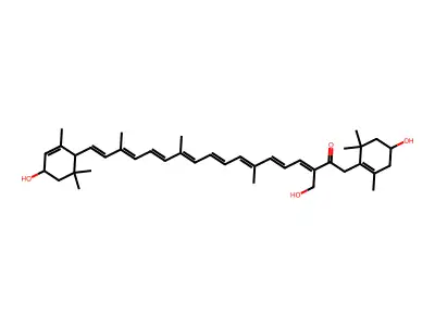 (3R,3'R,6'R)-7,8-Dihydro-8-oxo-beta,epsilon-carotene-3,3',19-triol structure