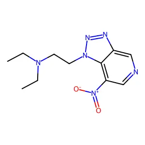 Triazolo(4,5-c)pyridine, 1-(2-diethylaminoethyl)-7-nitro- structure