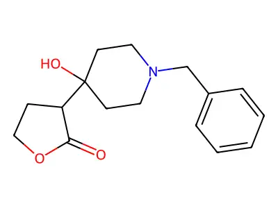 alpha-(1-Benzyl-4-hydroxy-4-piperidyl)-gamma-butyrolactone structure