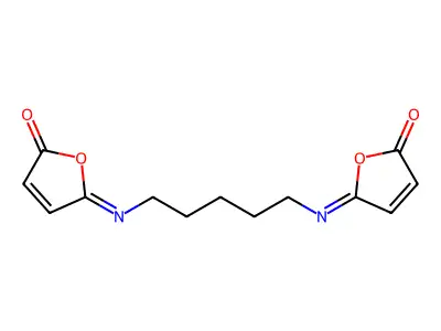 5-[5-[(5-Oxofuran-2-ylidene)amino]pentylimino]furan-2-one structure