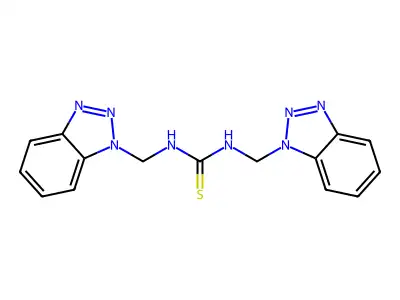 1,3-Bis(benzotriazol-1-ylmethyl)thiourea structure