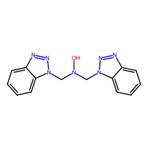 N,N-Bis(1H-1,2,3-benzotriazol-1-ylmethyl)hydroxylamine structure
