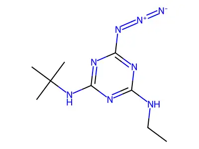 s-Triazine, 2-azido-4-(tert-butylamino)-6-(ethylamino)- structure