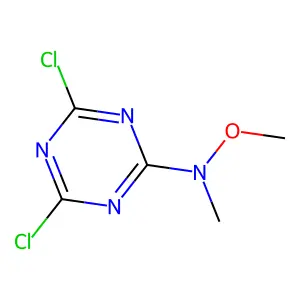s-Triazine, 4,6-dichloro-2-(N-methoxy-N-methylamino)- structure