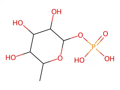 6-脱氧-1-O-磷酸己吡喃糖 structure