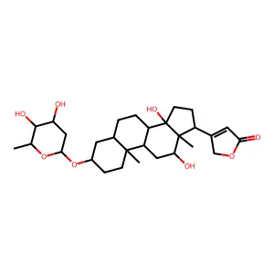 3beta,12beta,14-Trihydroxy-5beta-card-20(22)-enolide, monodigitoxoside structure