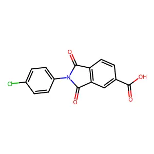 2-(4-Chloro-phenyl)-1,3-dioxo-2,3-dihydro-1H-isoindole-5-carboxylic acid structure