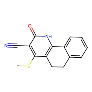 2-Hydroxy-4-(methylthio)-5,6-dihydrobenzo(h)quinoline-3-carbonitrile structure