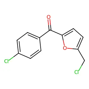 [5-(Chloromethyl)-2-furyl](4-chlorophenyl)methanone structure