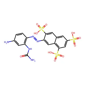 7-{[4-Amino-2-(carbamoylamino)phenyl]diazenyl}naphthalene-1,3,6-trisulfonic acid structure