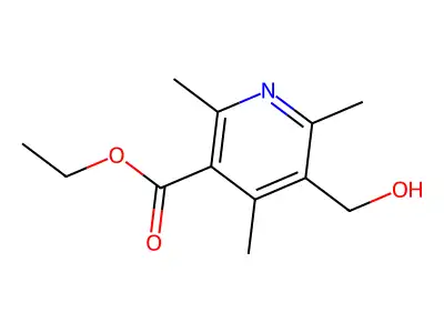 5-Hydroxymethyl-2,4,6-trimethyl-nicotinic acid ethyl ester structure