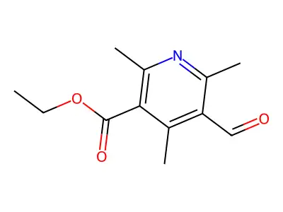 5-Formyl-2,4,6-trimethyl-nicotinic acid ethyl ester structure
