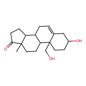 3,19-Dihydroxyandrost-5-en-17-one structure