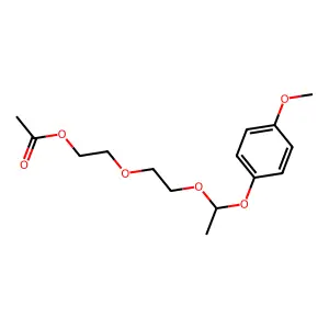 2-[2-[1-(4-Methoxyphenoxy)ethoxy]ethoxy]ethyl acetate structure