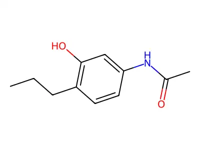 N-(3-hydroxy-4-propylphenyl)acetamide structure