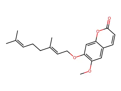 7-((2E)-3,7-Dimethylocta-2,6-Dienoxy)-6-Methoxychromen-2-One structure