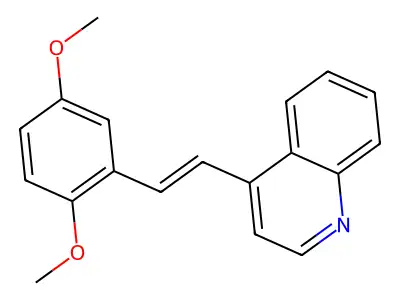 4-[2-(2,5-Dimethoxyphenyl)ethenyl]quinoline structure