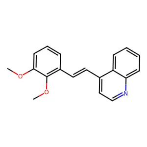 4-[2-(2,3-Dimethoxyphenyl)ethenyl]quinoline structure