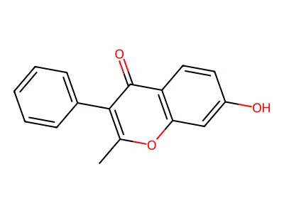 7-hydroxy-2-methyl-3-phenyl-4H-chromen-4-one structure
