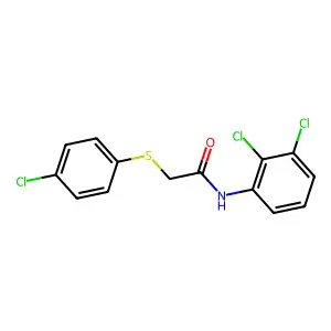 2-[(4-chlorophenyl)sulfanyl]-N-(2,3-dichlorophenyl)acetamide structure